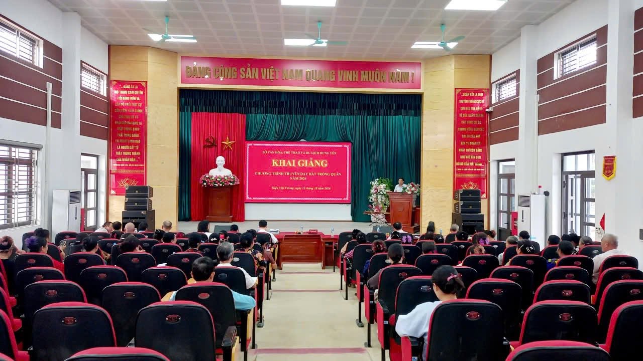 KHAI MẠC CHƯƠNG TRÌNH TRUYỀN DẠY HÁT TRỐNG QUÂN TỈNH HƯNG YÊN NĂM 2026